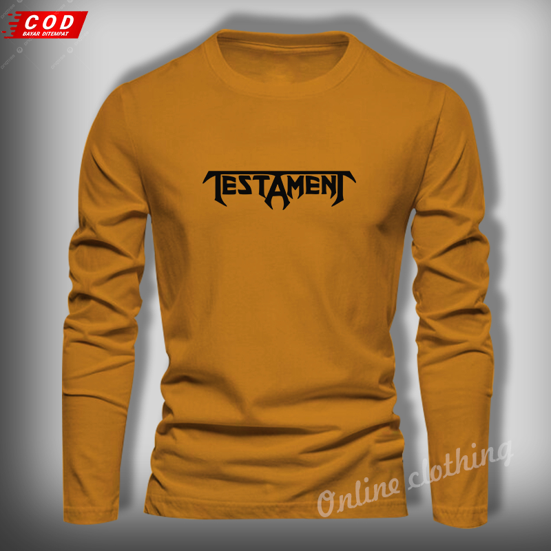 Baju Kaos Testament Lengan Panjang Pria Dewasa - Baju Casual Daily Outfit