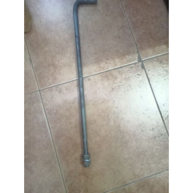 besi angkur st37 3/4"(19mm) x 40cm x 10cm include 2mur 1 ring bahan besi beton