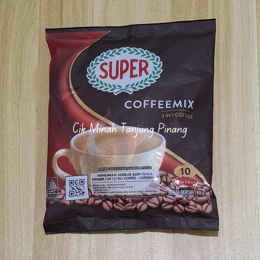 

Super Coffeemix 3 in 1 Coffee | Isi 10 Sachets | Oleh-oleh Khas Tanjung Pinang