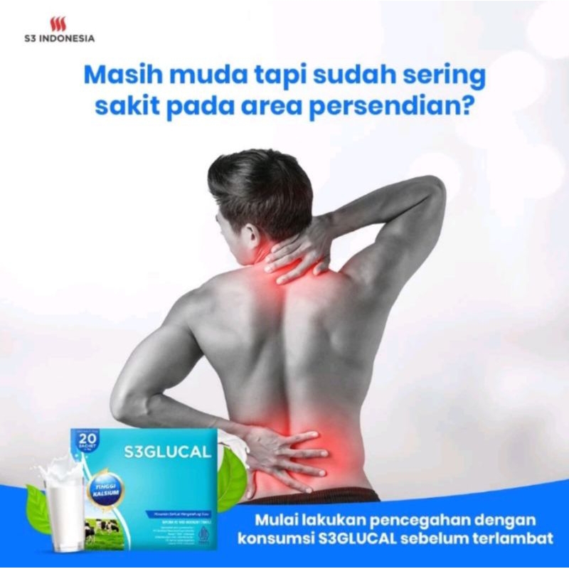 

S3 Glucal Asli Kemasan Terbaru 20 Sachet Minuman Bubuk / Susu Kesehatan Tulang