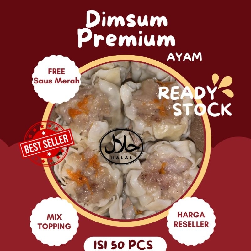 

Dimsum Halal isi 50 pcs Sudah Termasuk Saos PREMIUM