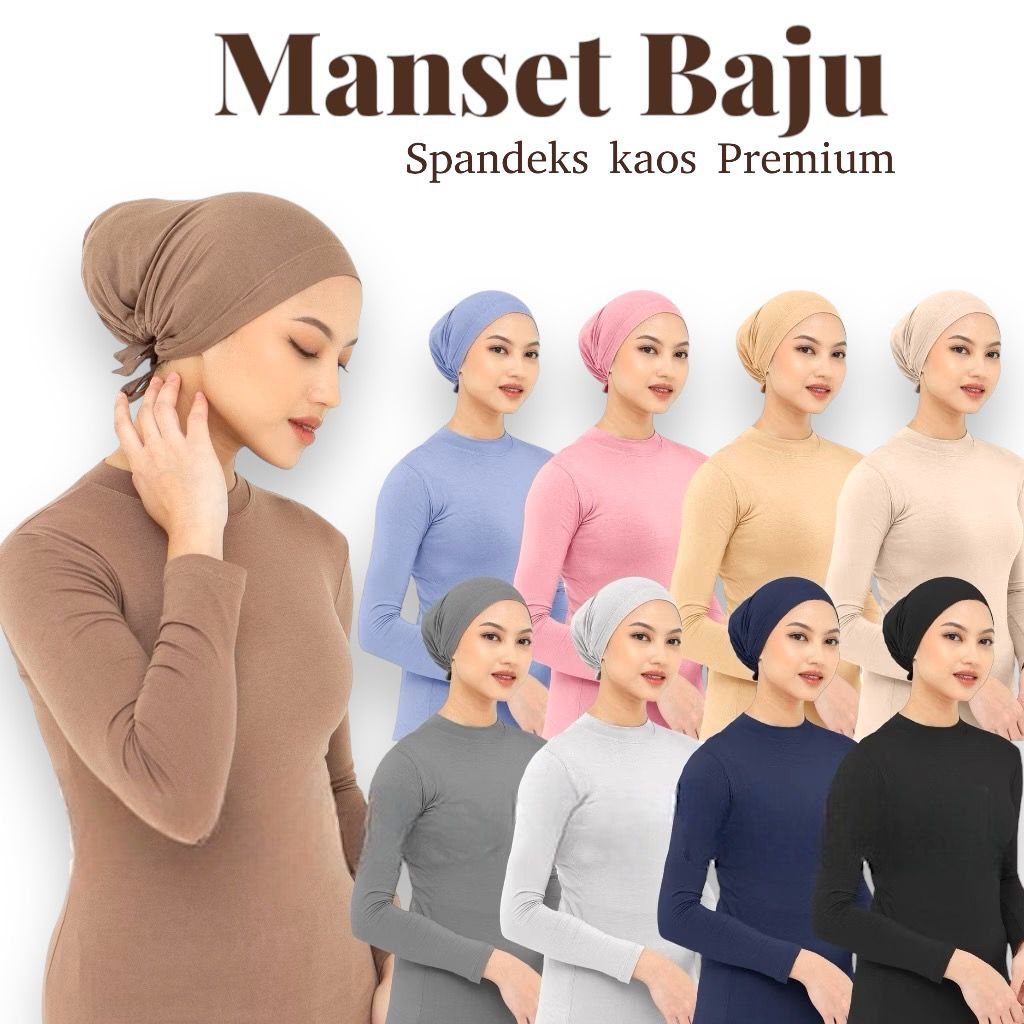 Manset Baju wanita TurtleNeck Menset Lengan Panjang Polos Dalaman Perempuan 30 Warna