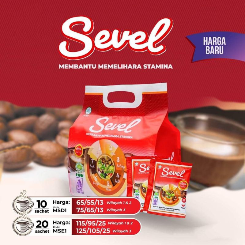 

Kopi Sevel 7 Elemen HNI isi 20 Sachet