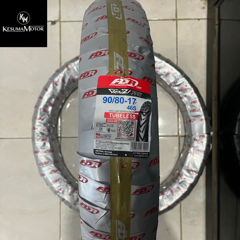 [TERMURAH] BAN LUAR FDR 90/80-17 GENZI PRO TUBELESS