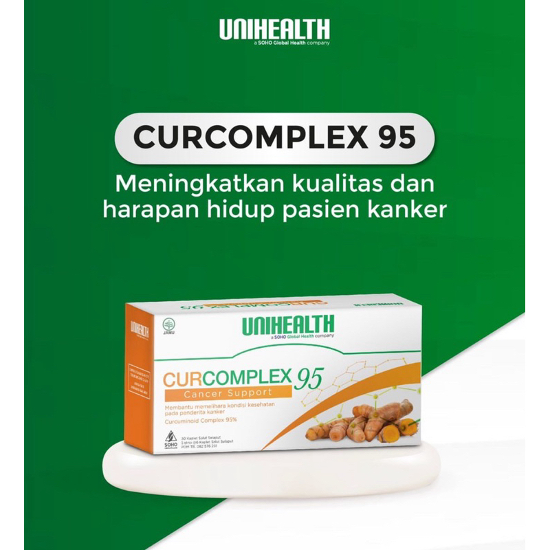 Curcomplex 95 Unihealth kandungan curcuminoid 95 (BCM 95) Terapi Untuk Penyakit Cancer