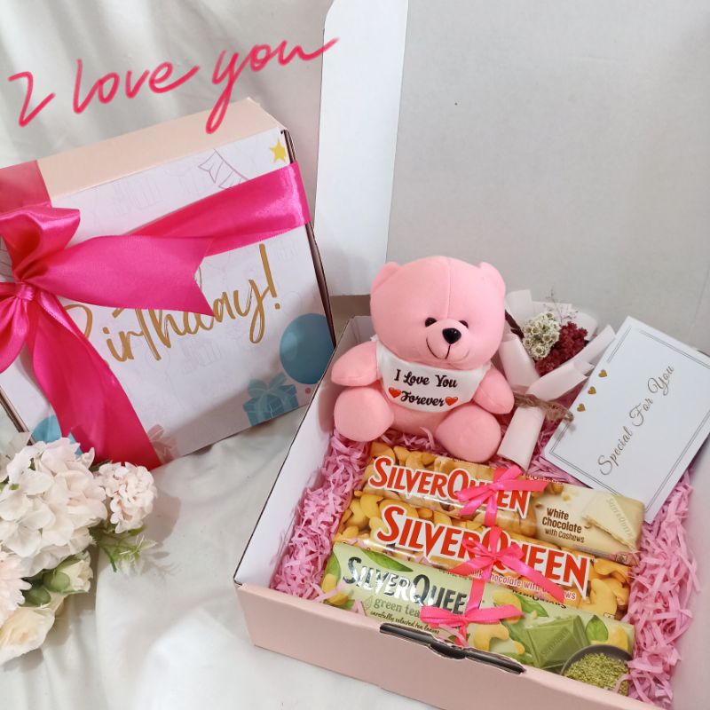 

Kado Ulang Tahun / cewek / hampers ulang tahun/ snack box /Valentine/Anniversary / Hadiah/ Gift / Box / Untuk Pacar / Coklat/kado ulang tahun cewek / gift wisuda /hampers Coklat/ kado/ hari guru /kado guru