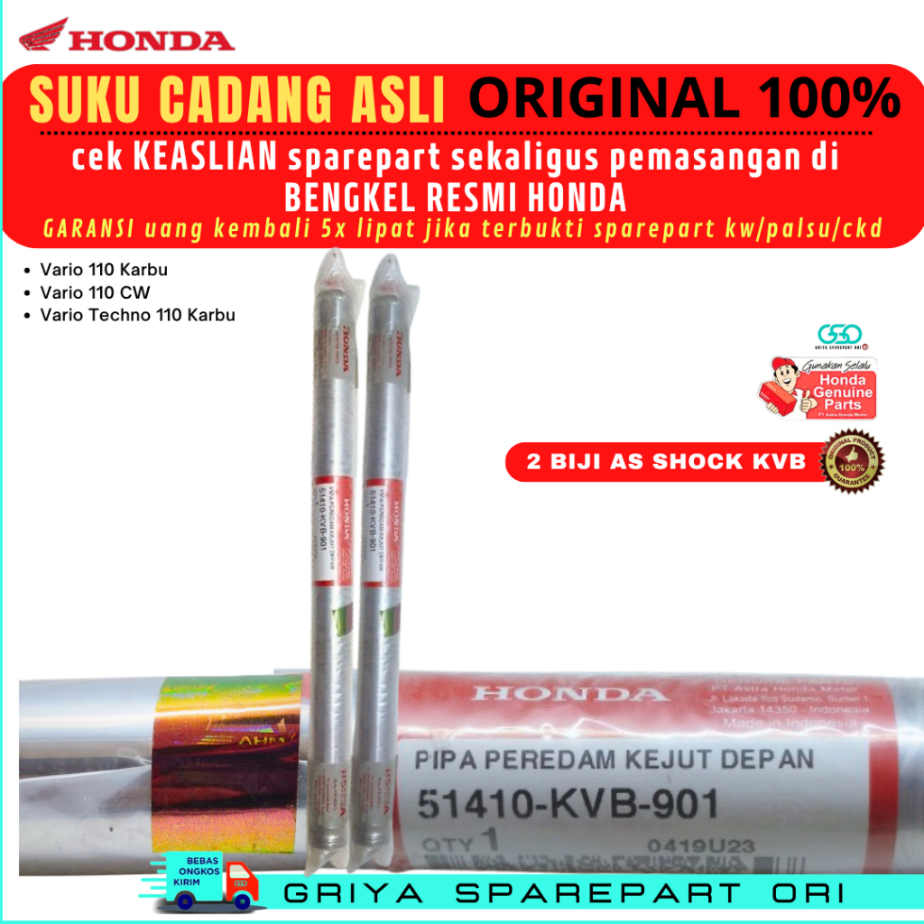 AS Shock depan Vario 110 Original AS Shockbreaker Depan Vario Techno 110 Carbu Ori Original AHM HOND