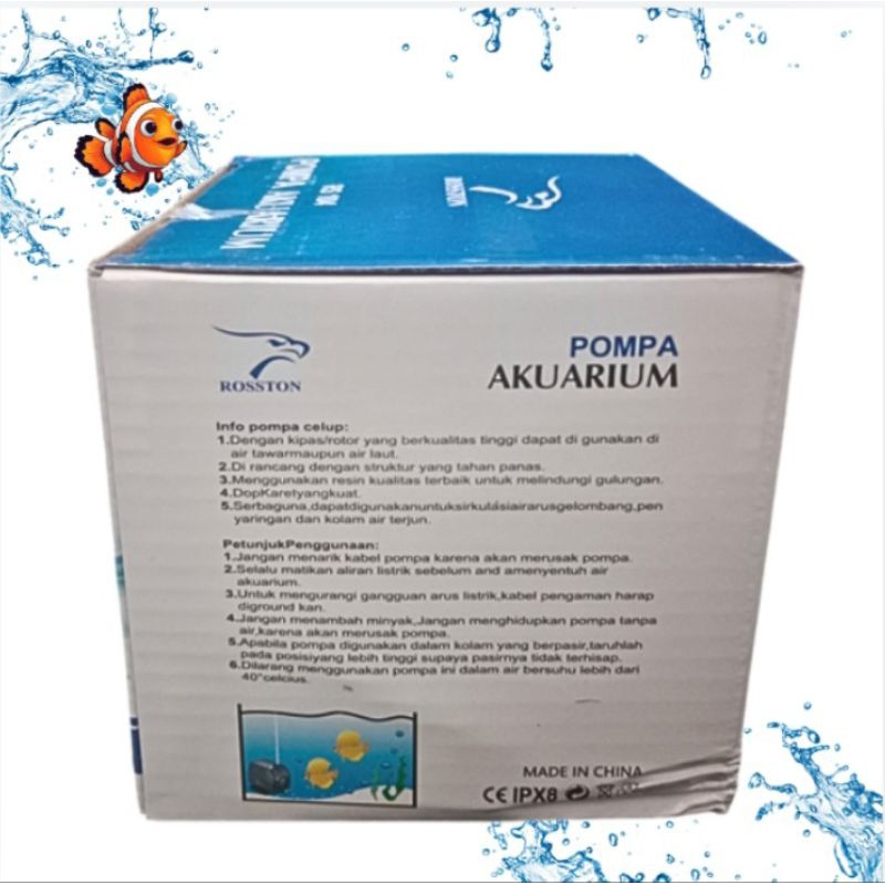 Pompa Kolam Air Mancur Hidroponik ROSSTON RS 104