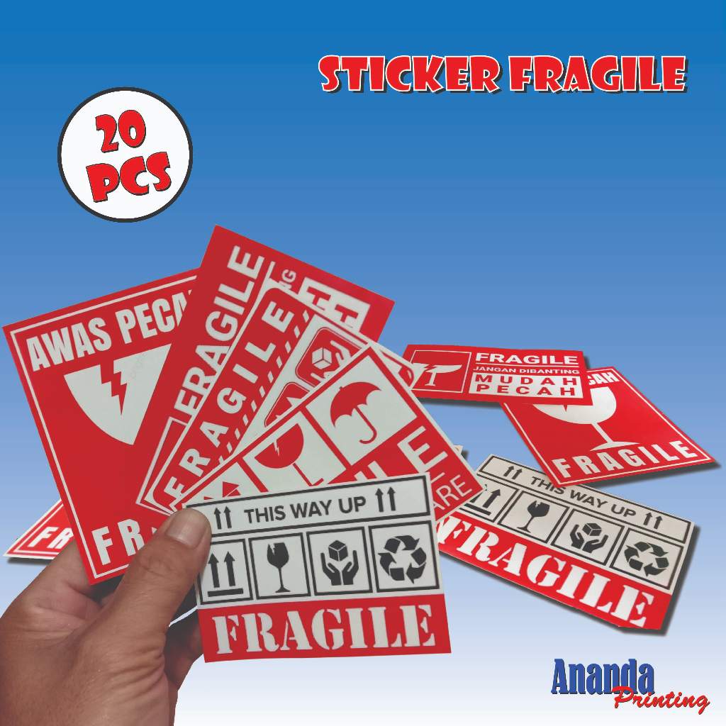 

STICKER FRAGILE / FRAGILE / STICKER PAKET FRAGILE