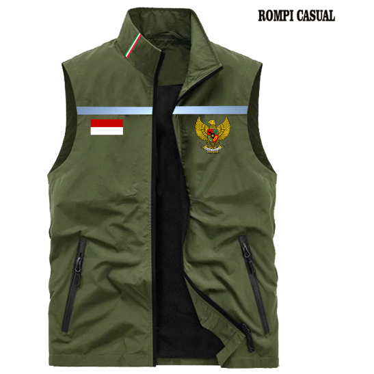 Rompi Kasual | Rompi Vest Pria | Rompi Garuda | Rompi Motor | Rompi Outdoor | Rompi Custom Logo Garu