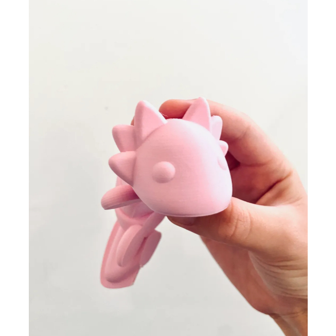 Cuero Articulated Axolotl Toy Mainan Anak Salamander Fleksibel Artikulasi - Salamander