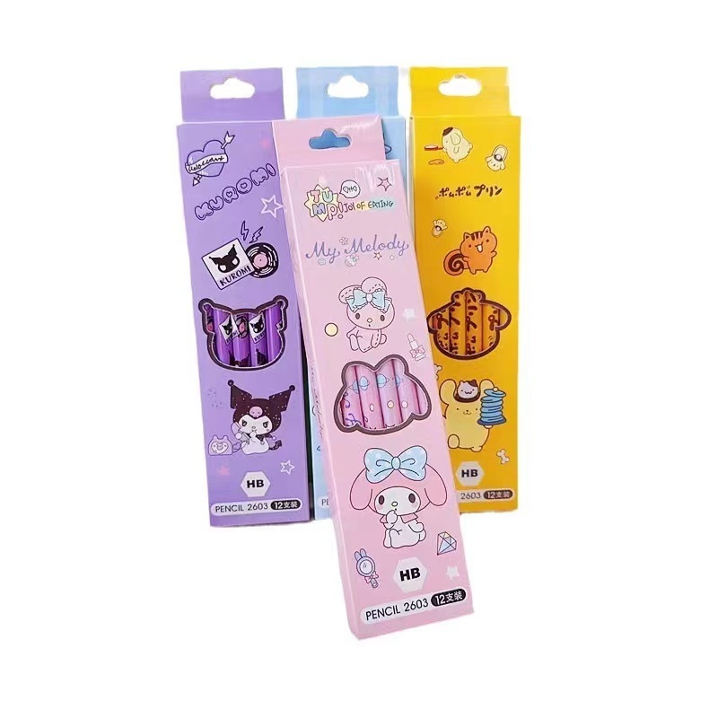 

Pensil Motif anak anak Karakter / Cute Pensil Belajar Isi 12 PCS / Alat Tulis Sekolah Karakter HELLO KITTY KUROMI MELODY POMPURIN AT047