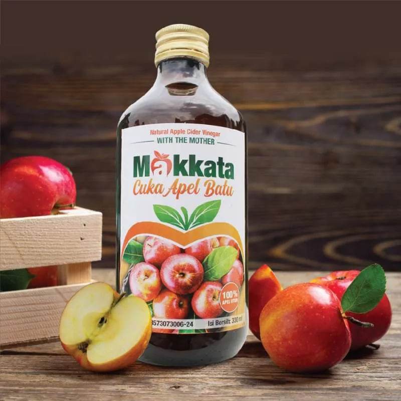 

Makkata Cuka Apel Asli Murni Untuk Kesehatan Asam Lambung - Organic Apple Cider Vinegar With Mother