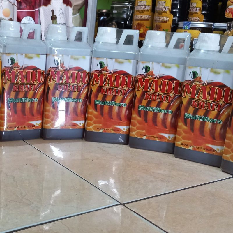 

Madu Khafi Multiflora 1kg Paket Isi 5 btol (5kg) | Madu Murni | Madu Multiflora