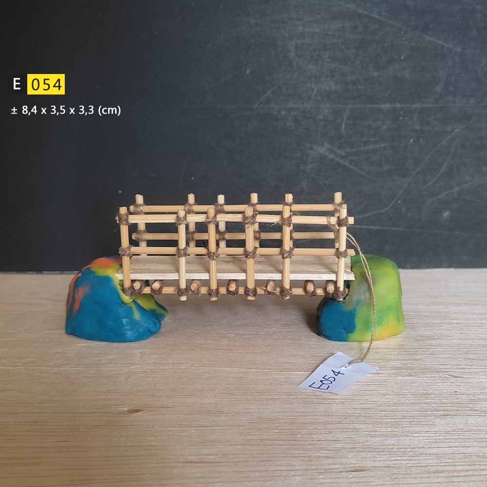 [ E054 ] Miniatur Ornamen Jembatan Kayu Bambu untuk aksesoris diorama / akuarium / aquascape