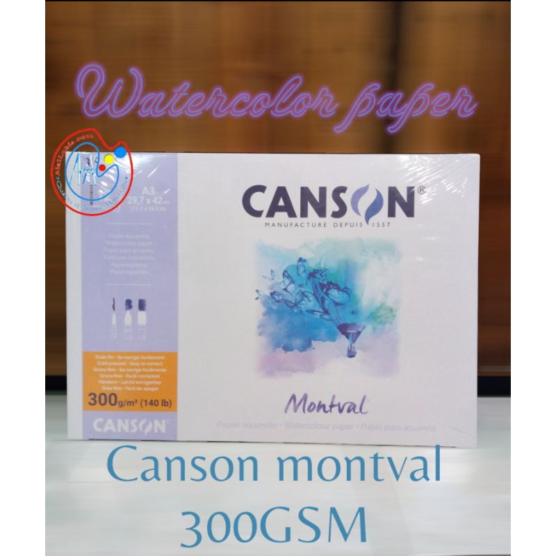 Canson Montval Watercolor Paper A3 300GSM Kertas Untuk Melukis Cat Air