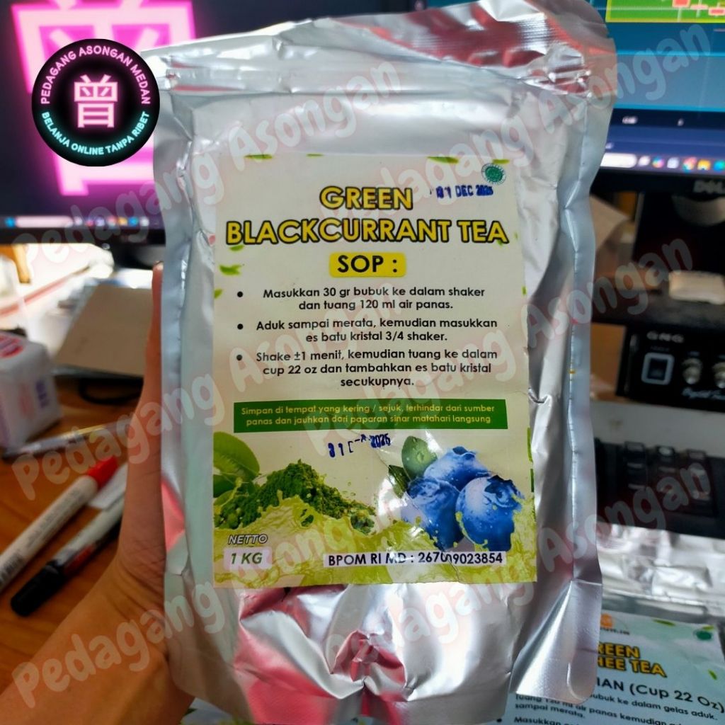 

GREEN BLACKCURRANT TEA / TEH HIJAU 1KG / BUBUK MINUMAN PREMIUM / MINUMAN BUBUK INSTAN