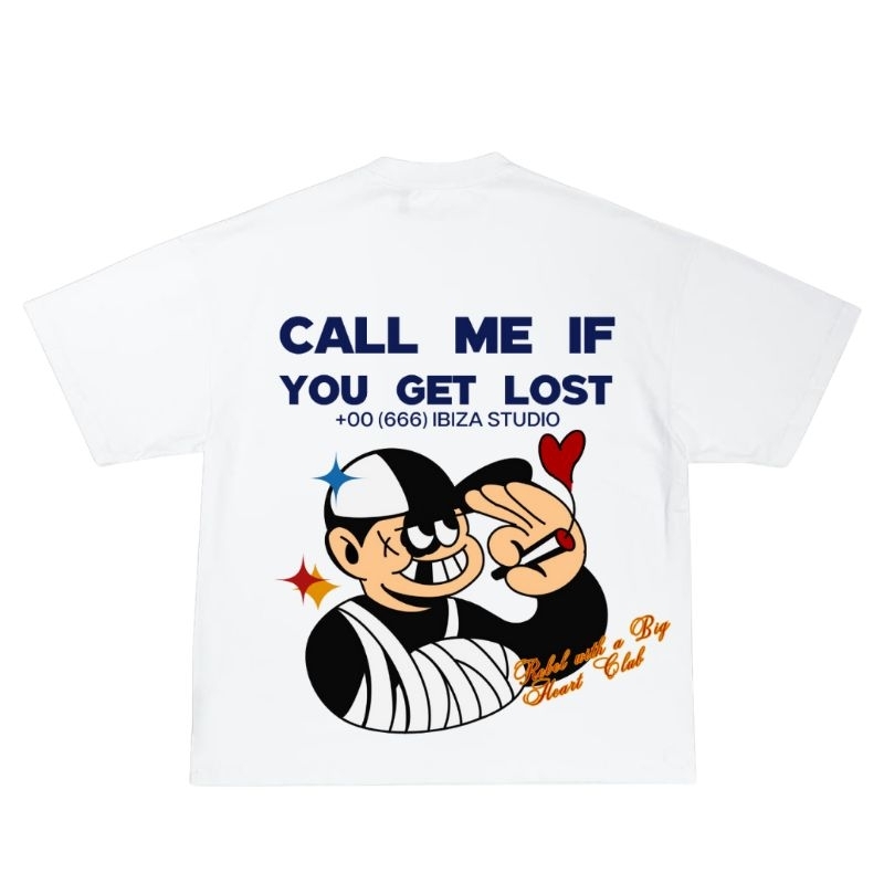Oversized T-shirt IBIZA Call Me If You Get Lost