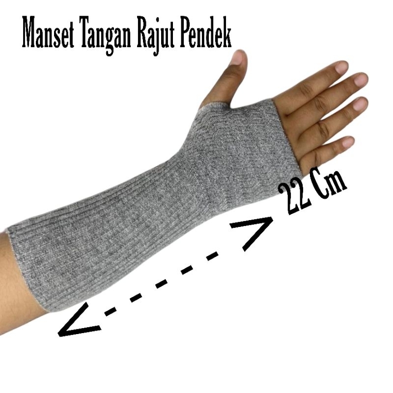 Manset Jempol Handsock Rajut Pendek Manset Tangan Rajut Premium