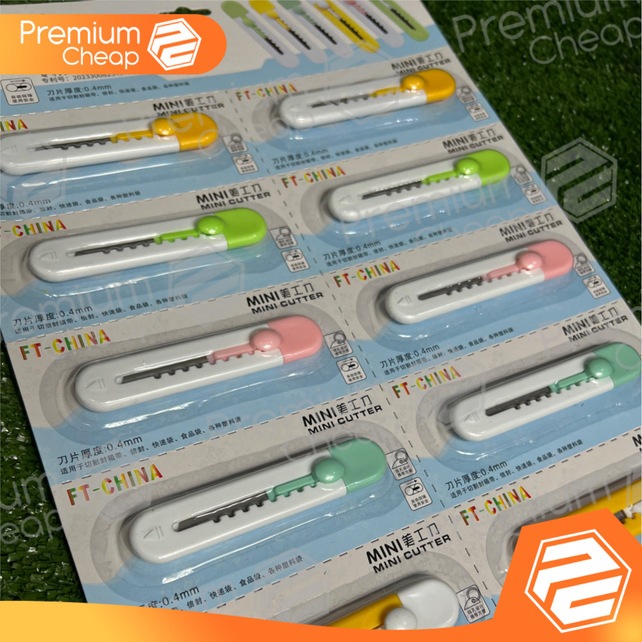 

[12 PCS] Cutter Mini Fancy Tajam Warna