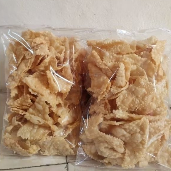 

Cemilan Keripik Pangsit / Keripik Bawang Enak Renyah Gurih Original 500 Gr - 1000 Gr