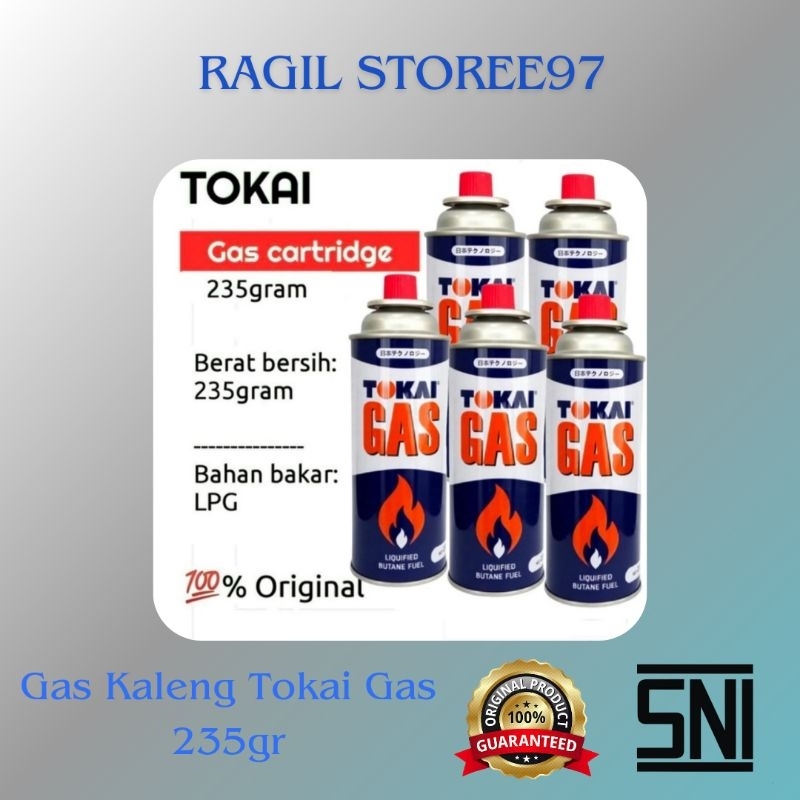Gas Kaleng Portable Camping Tokai Gas 235gr GAS kaleng kecil untuk kamping