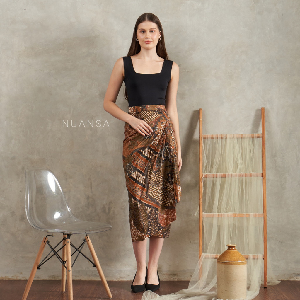 NUANSA - Rok Lilit Batik Panjang Bahan Premium Silk