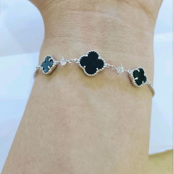 Gelang tangan serut Asli perak silver 925 lapis emas putih gel09