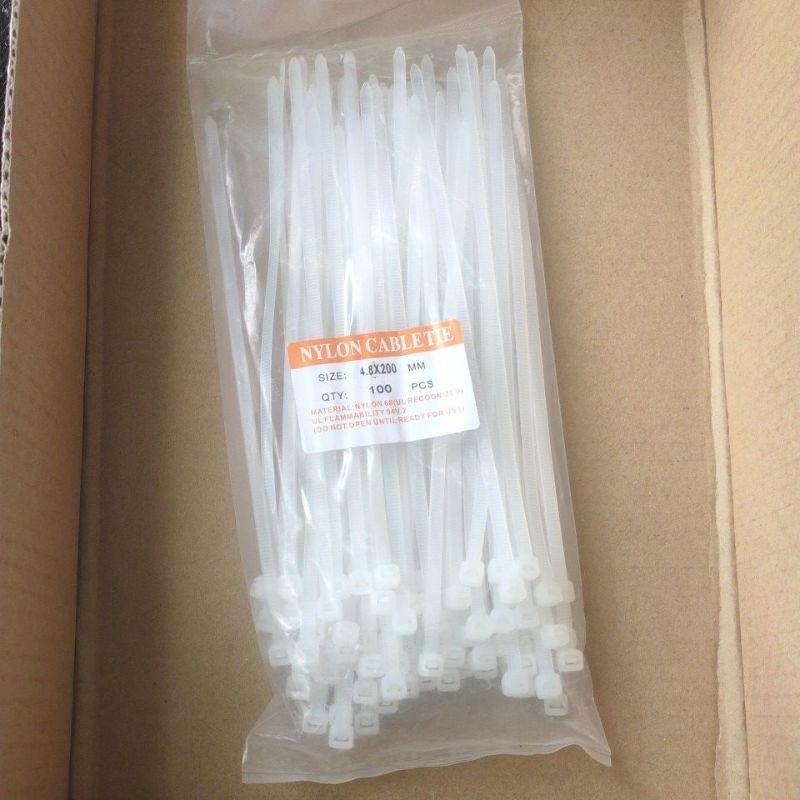 

Cable Tie 4.8x200mm isi 100 pcs Nylon kabel tis