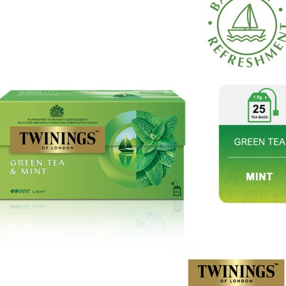 

Twinings Teh Hijau Celup Rasa Green Tea Mint 25x1.5