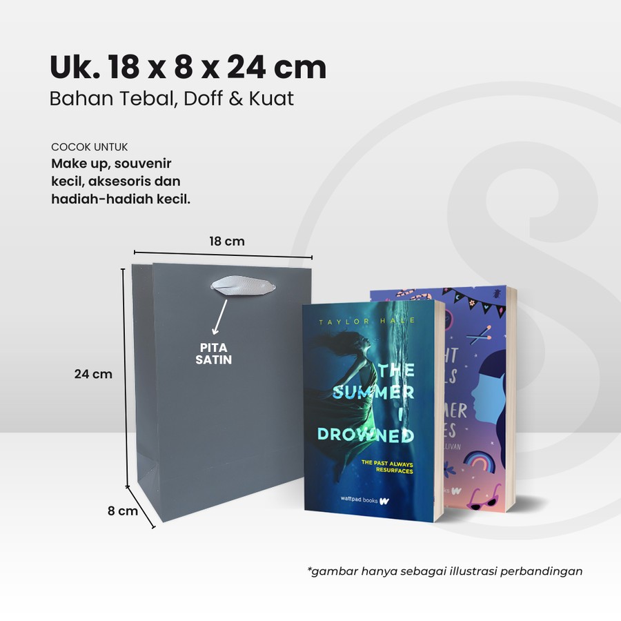

Premium Paper Bag KECIL Uk. 18 x 8 x 24 cm
