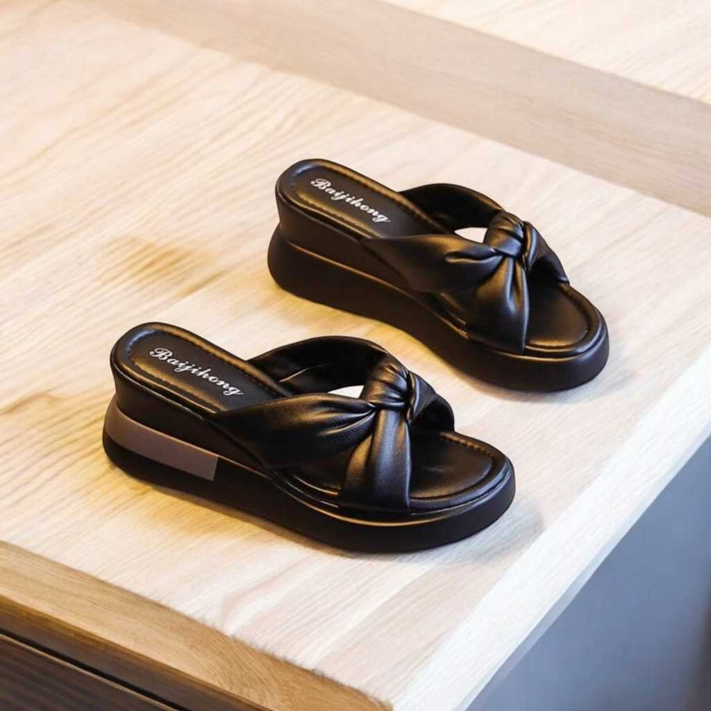 Sandal Wanita Japit Pita Import Terlaris // Sandal wanita Wedges viral 2024 // sandal korea / sandal