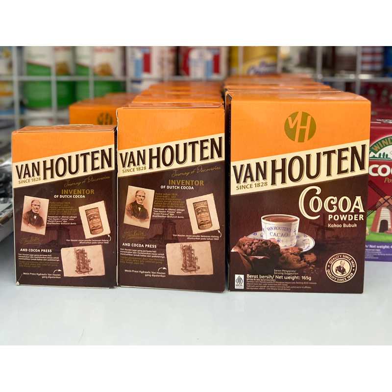 

Coklat bubuk van houten berbagai ukuran 40g 80gr 165g