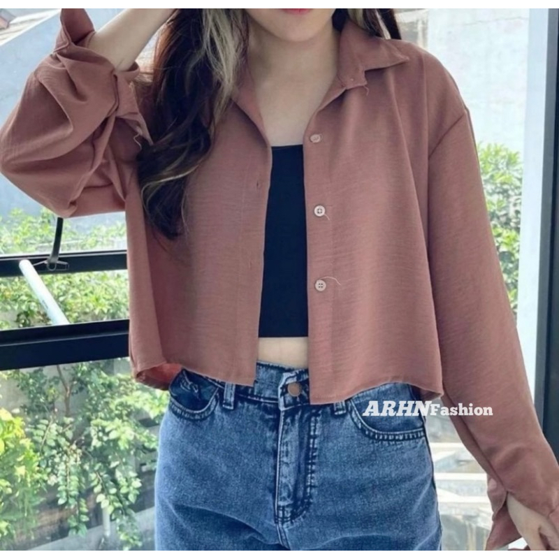 Hanin Crop/Kemeja Crop Wanita