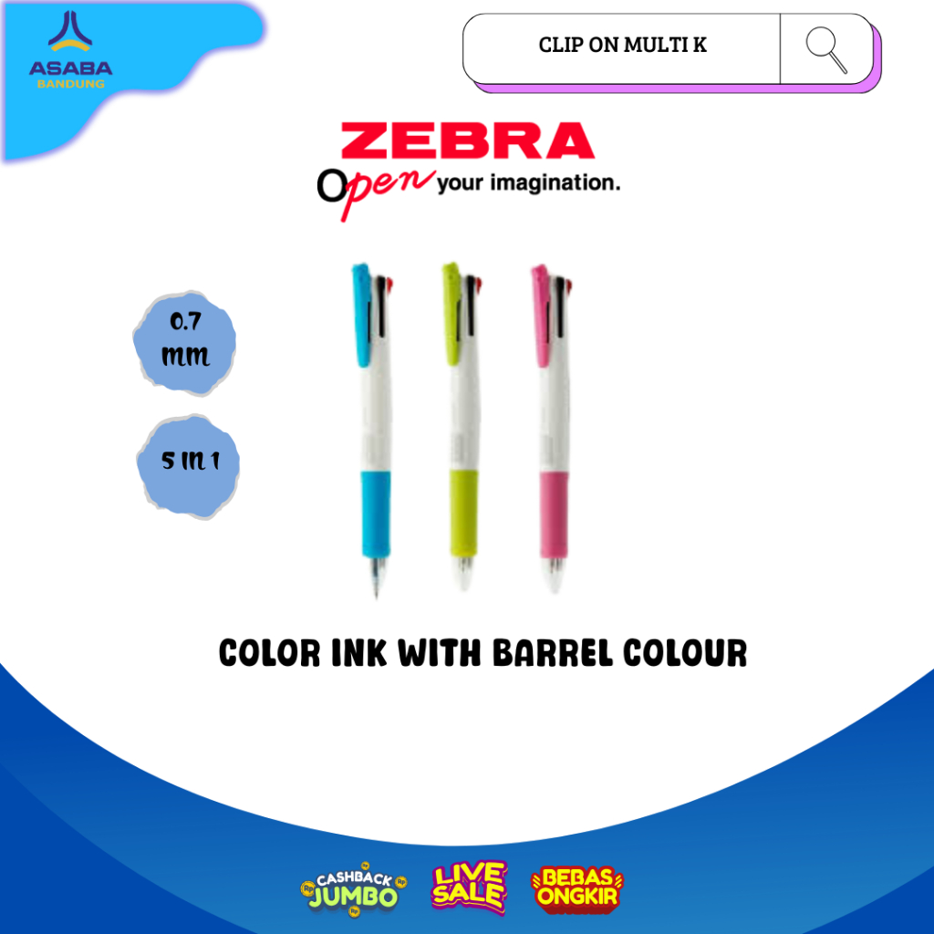 

Asaba Bandung - Zebra Clip ON Multi K