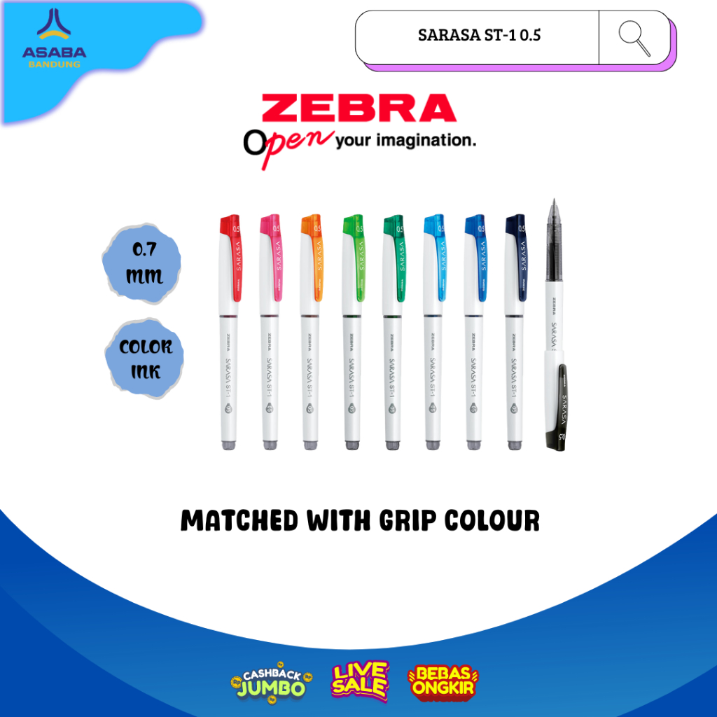 

Asaba Bandung - Zebra Sarasa ST-1 0.5mm