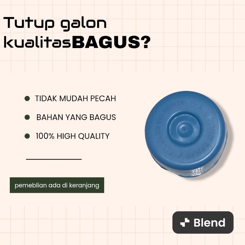 tutup galon biru muda murah