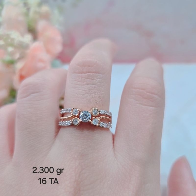 CINCIN TUGU AD SILANG DBL LINT AD UNTIR 8K 2.300GR