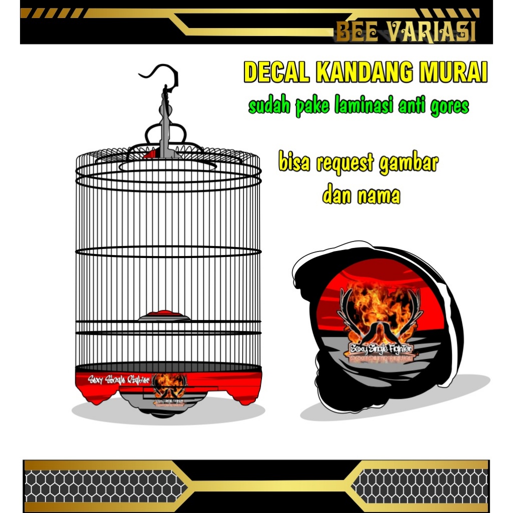 SEXY MURAI,kandang tebok, sticker sangkar murai, tebok murai ,stiker tebok murai ,sangkar murai, dec
