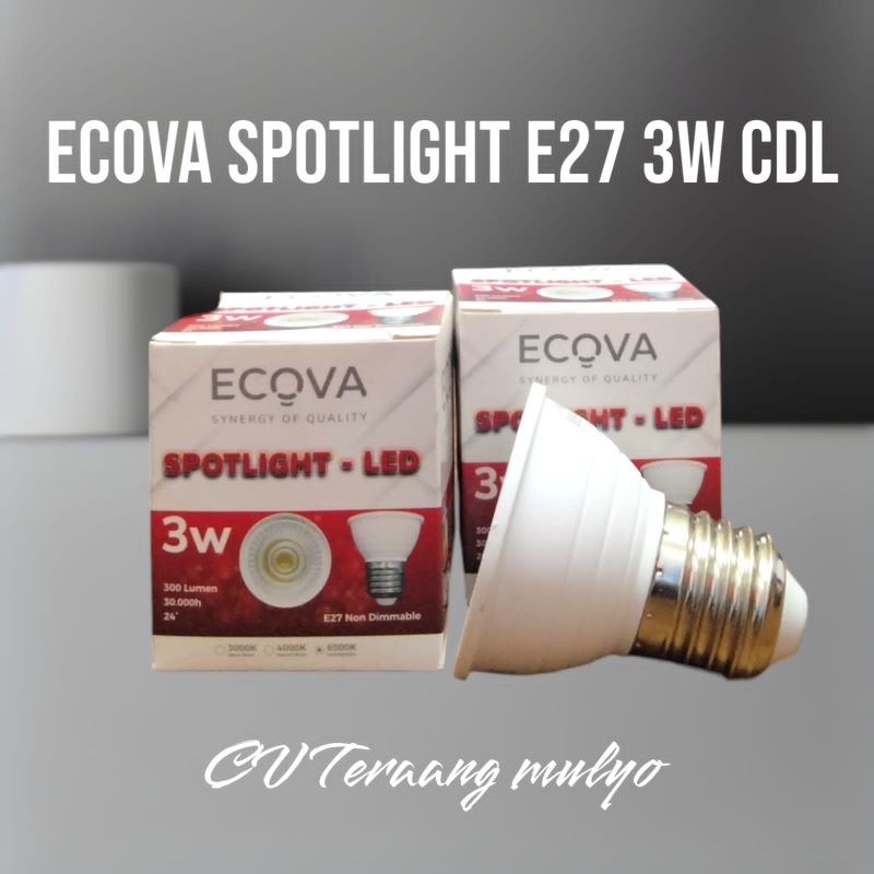 Lampu Led Spotlight E27 3Watt Cool Daylight / Putih / 6500k Ecova