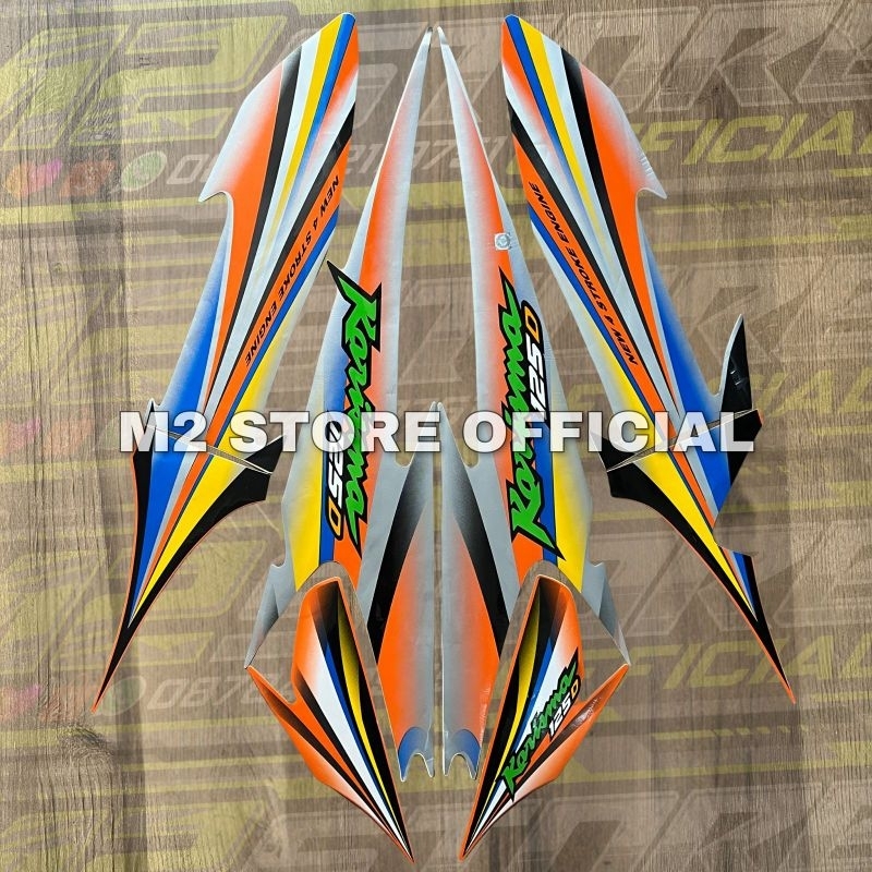 Striping Honda karisma d 125 2003 2004 silver orange oren sticker stiker list body polet KARISMA sta