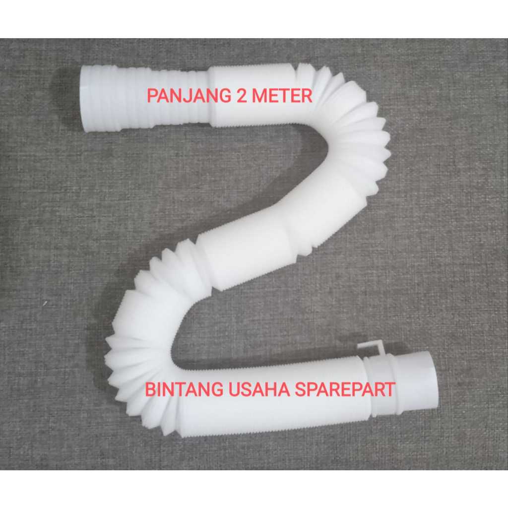 PROMO Selang Flexible Pembuangan Air Mesin Cuci LG 1 Tabung Atau 2 Tabung 2M