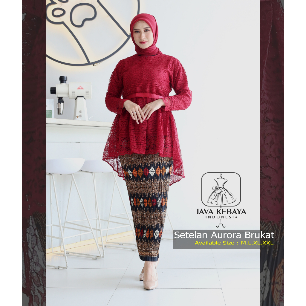 Merah Maroon - 𝗦𝗲𝘁𝗲𝗹𝗮𝗻 & 𝗔𝘁𝗮𝘀𝗮𝗻 𝗞𝗲𝗯𝗮𝘆𝗮 𝗔𝘂𝗿𝗼𝗿𝗮 𝗠𝗼𝗱𝗲𝗿𝗻 / Setelan Wanita Kekinian / Setelan Tunik Terba