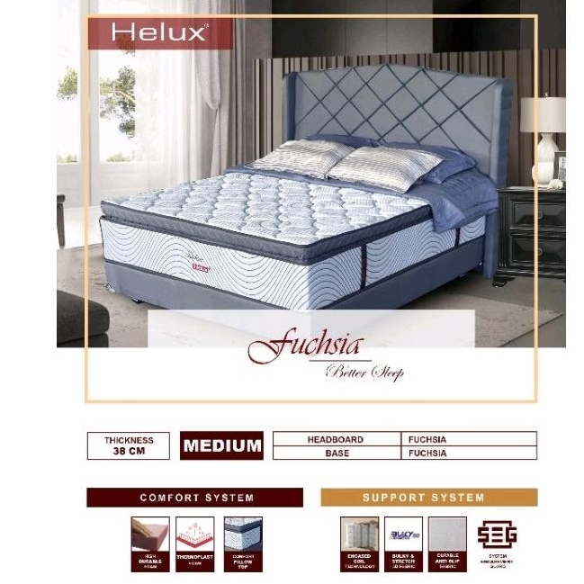 Helux Springbed (Supreme Luxury)  - Fuchsia