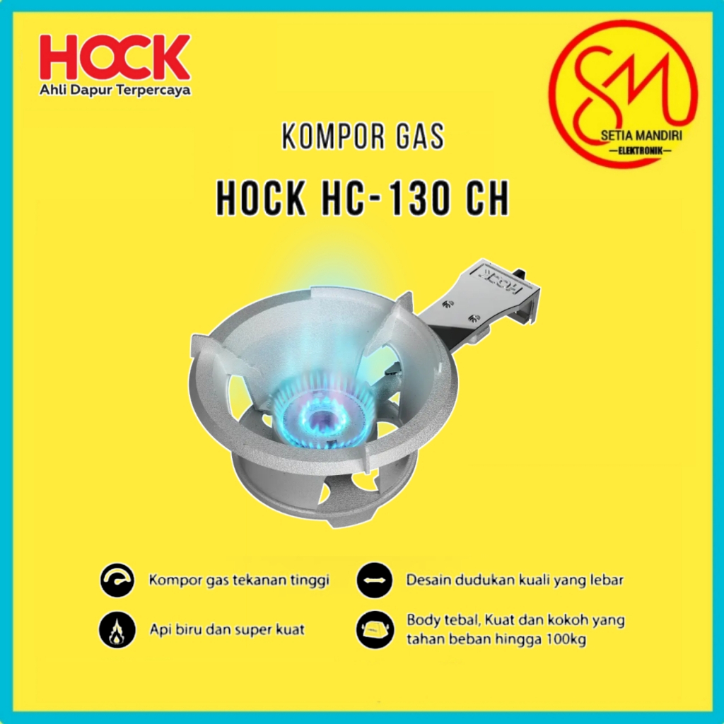 HOCK Kompor Gas TEKANAN TINGGI HIGH PRESSURE HC 130 CH CAST IRON