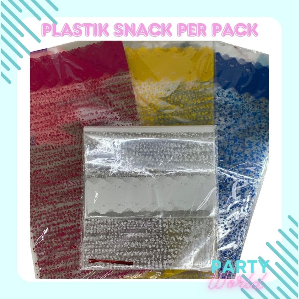 

Plastik Bingkisan Ukuran 24X45 Cm Parsel Opp Motif Bintang Pembungkus Souvernir Per Pack