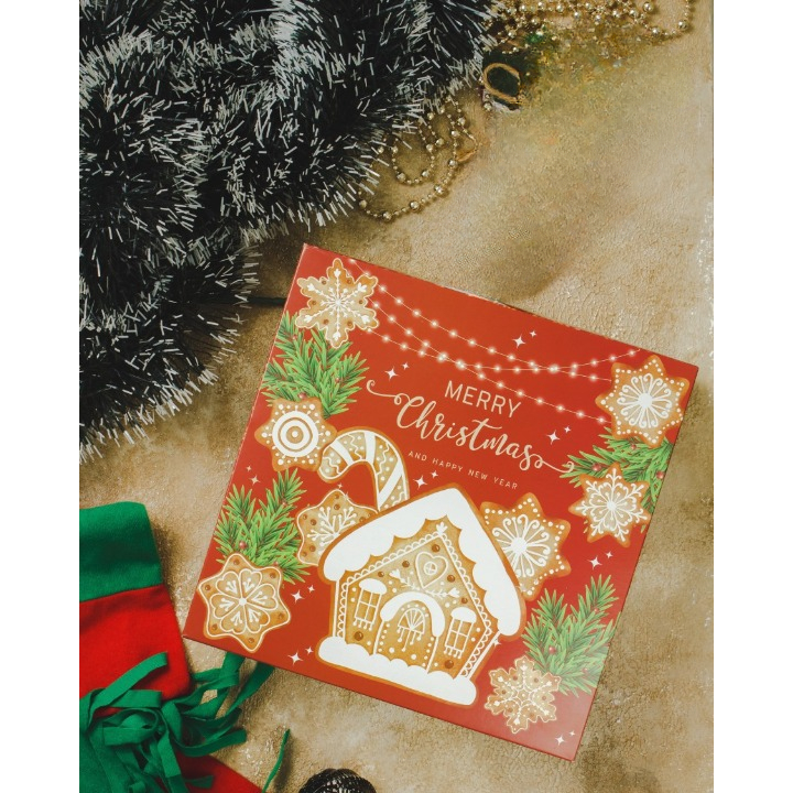 

Cake Box Natal Dus Packaging Kue Hampers Kado Christmas 25x25x8 cm