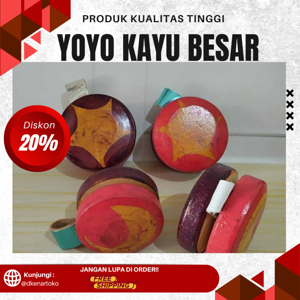 YOYO KAYU - Kembali ke Masa Keemasan|Mainan Yoyo Kayu Tradisional Besar Dan Kecil