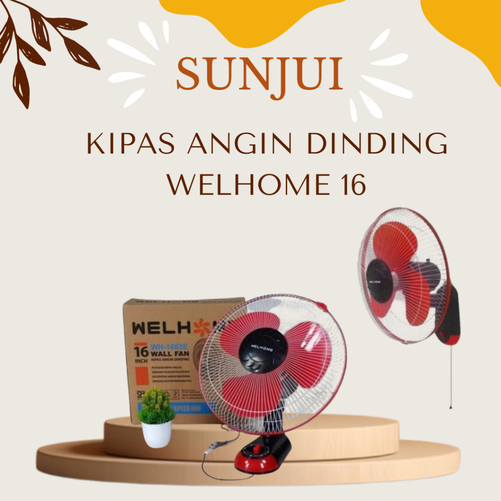 KIPAS ANGIN DINDING WELHOME 16 INCH