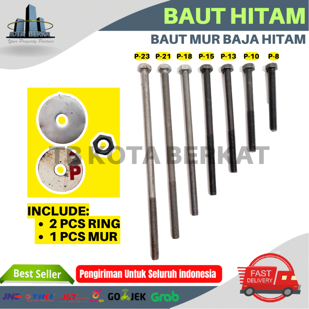 BAUT BAJA MUR HITAM / BAUT BALOK KAYU